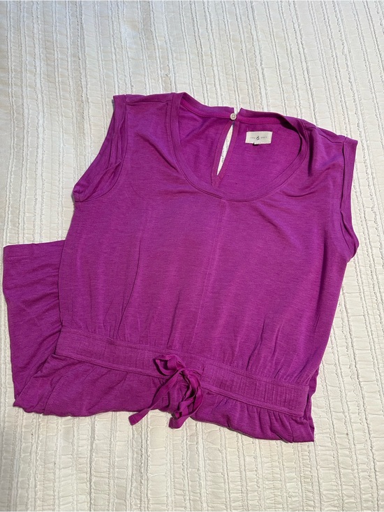 Lou & Grey Pants - LOFT Lou & Grey Drawstring Fuchsia Romper with Pockets M So Soft & Comfy!